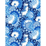 Feuille Decopatch - Plumes de paon faisant la roue bleu - 30 x 40 cm