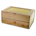 Coiffeuse en bois 6 compartiments et 1 tiroir 26 x 17,5 x 11,5 cm